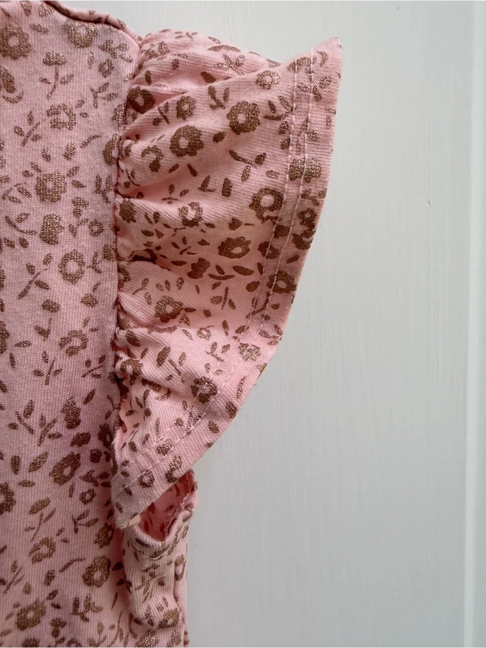 NWOT 4T Girls Epic Threads Pink Floral-Short Sleeve Dress with Black Waist Bow